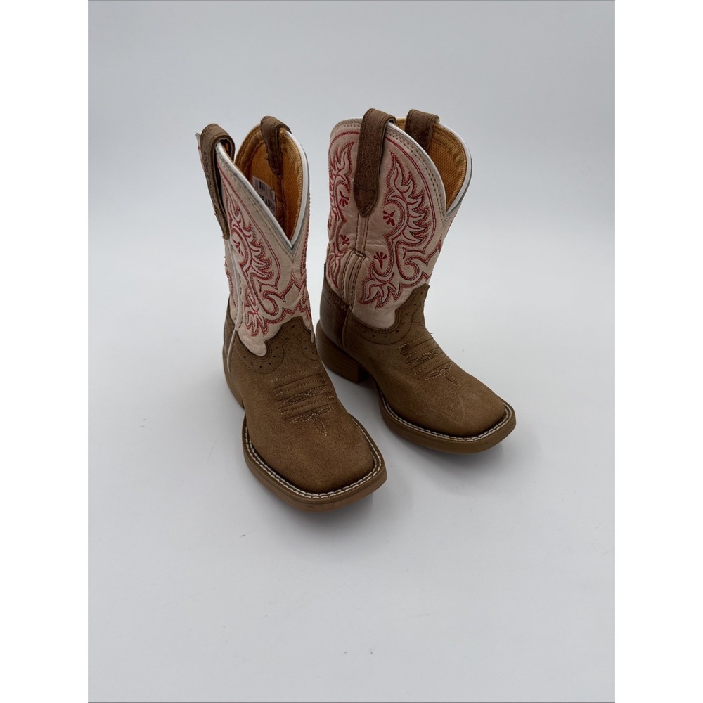 Durango Little Kids' Shyloh Western Boot Honey Tan/Metallic Peach Size 8